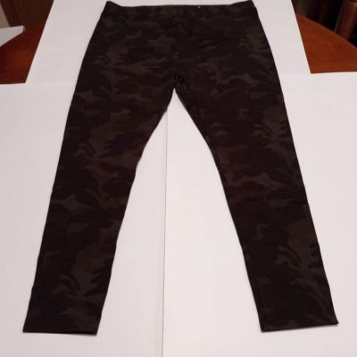 Style & Co Womens Green Camo High Rise Pull On Leggings Sz 1X